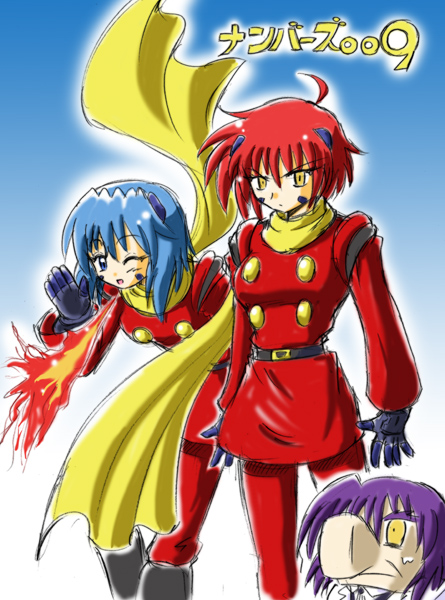 nove, sein, and jail scaglietti (lyrical nanoha and 2 more) drawn by wakabayashi_makoto