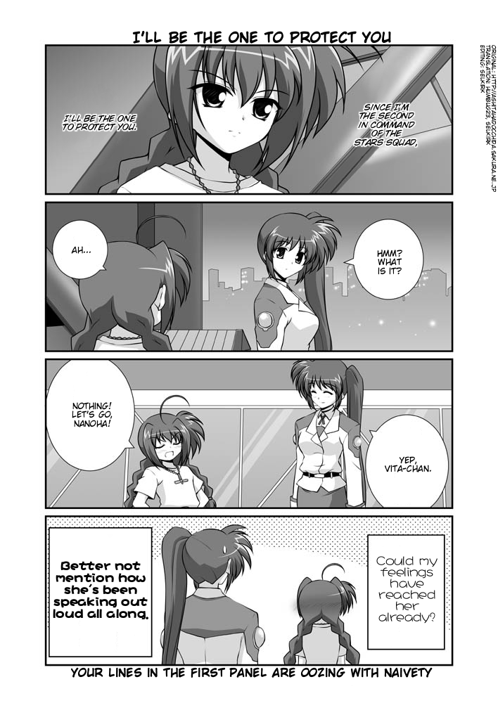 takamachi nanoha, vita, and graf eisen (lyrical nanoha and 1 more) drawn by mikage_takashi