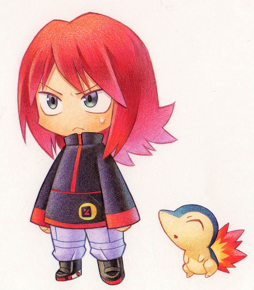 silver and cyndaquil (pokemon and 1 more) drawn by numae_kaeru