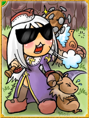 priest, baphomet jr, and baphomet (ragnarok online) drawn by mamaji
