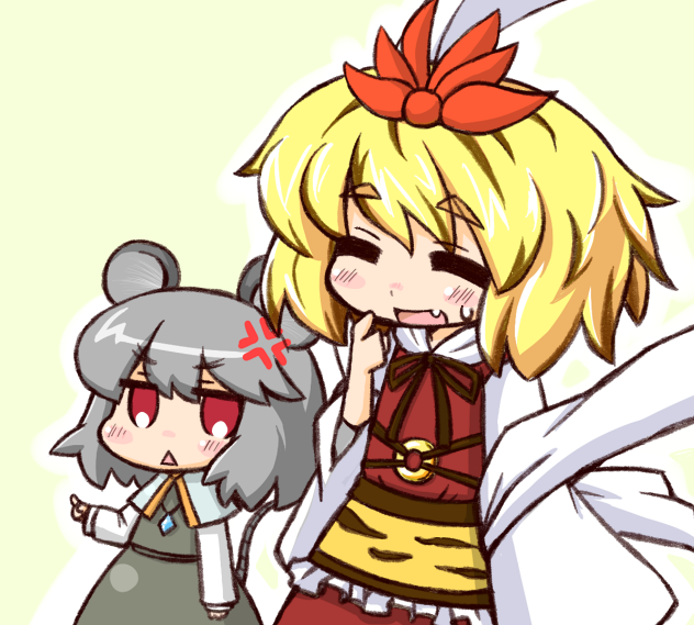 nazrin and toramaru shou (touhou) drawn by nekoyama