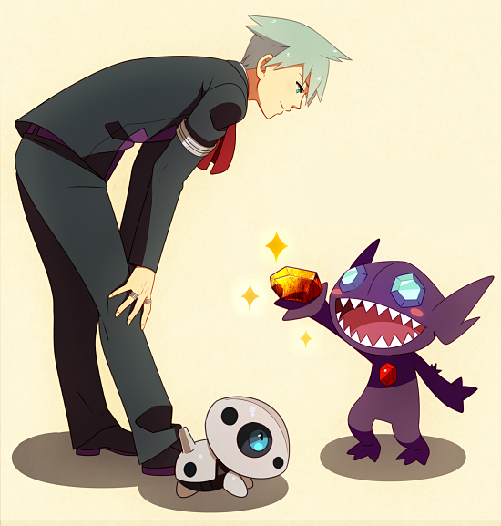 steven stone, sableye, and aron (pokemon and 1 more) drawn by himari_g_(sr)