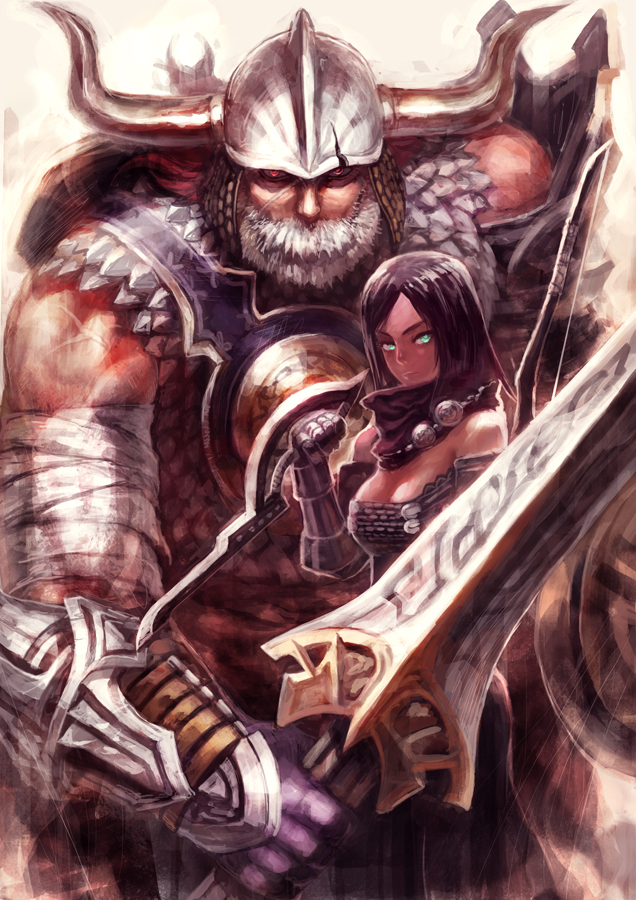 arisen and pawn (dragon's dogma) drawn by lack