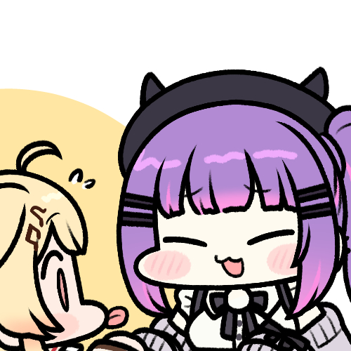 tokoyami towa and otonose kanade (hololive and 1 more) drawn by jazz_jack