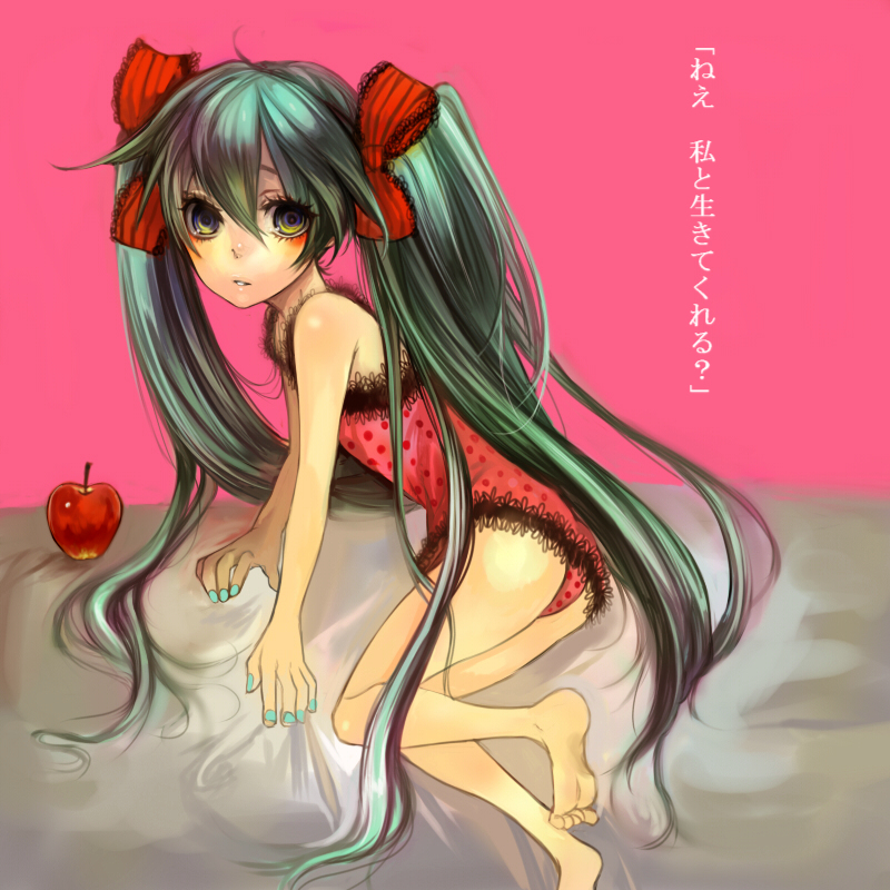 hatsune miku (vocaloid and 1 more) drawn by tcb