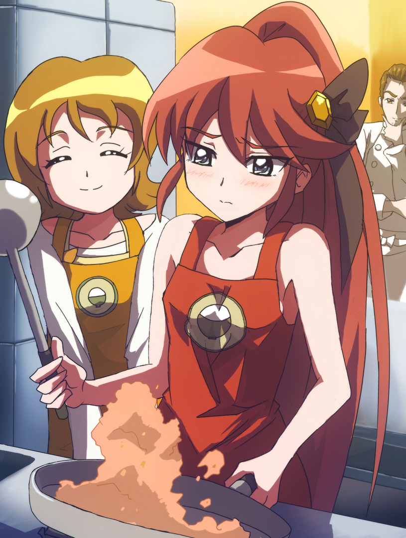 oomori yuuko, phantom, unlovely, and oomori takeo (precure and 1 more) drawn by futa-futa