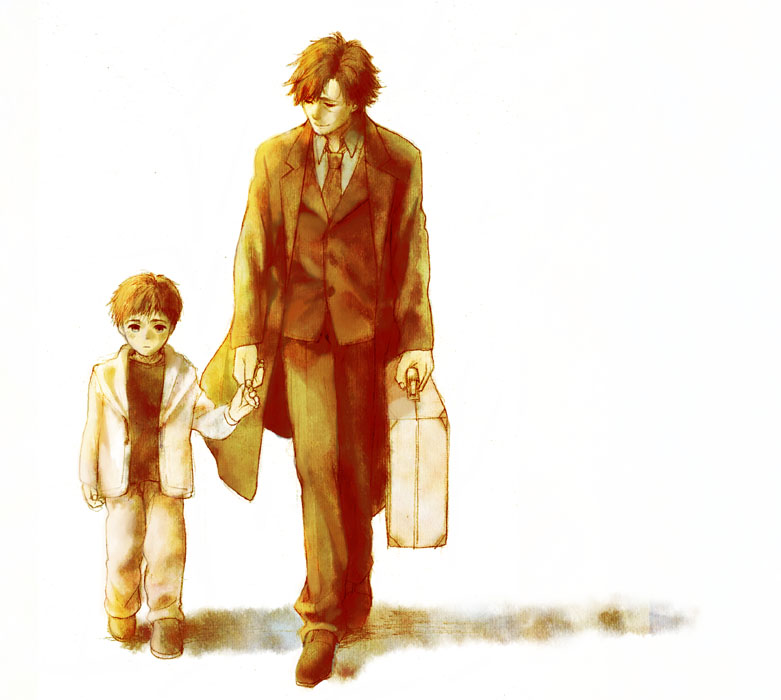 emiya shirou and emiya kiritsugu (fate and 2 more) drawn by kodu_(dukkoudu)