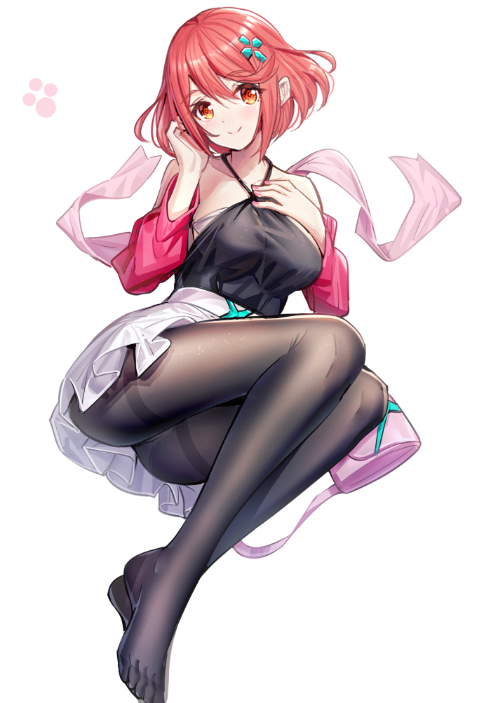 pyra (xenoblade chronicles and 1 more) drawn by ririko_(zhuoyandesailaer)