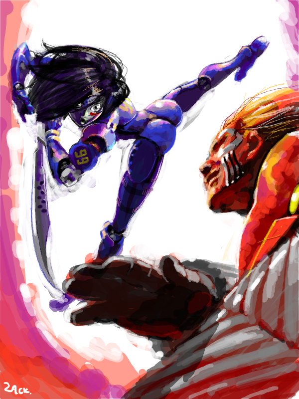 alita and jashugan (battle angel alita) drawn by ozawa_tomohiro
