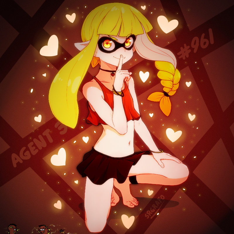 inkling player character and inkling girl (splatoon) drawn by srgrafo
