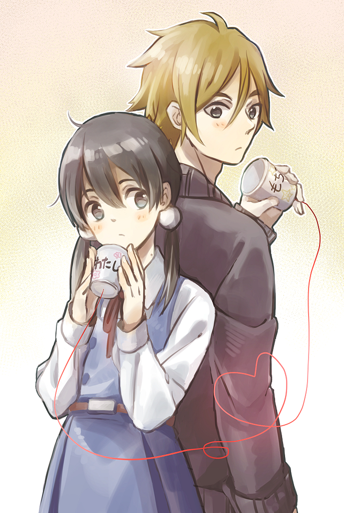 kitashirakawa tamako and ooji mochizou (tamako market and 1 more) drawn by lirio_(nikori9)