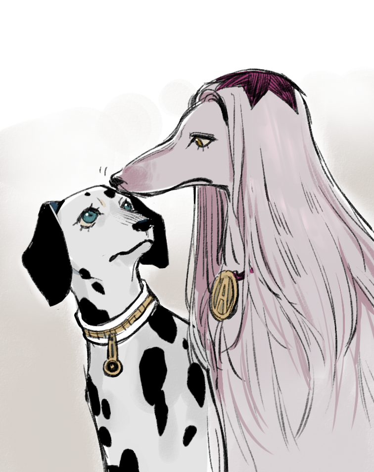 bruno bucciarati and leone abbacchio (jojo no kimyou na bouken and 1 more) drawn by nori_(tiffanytsaiyyy)