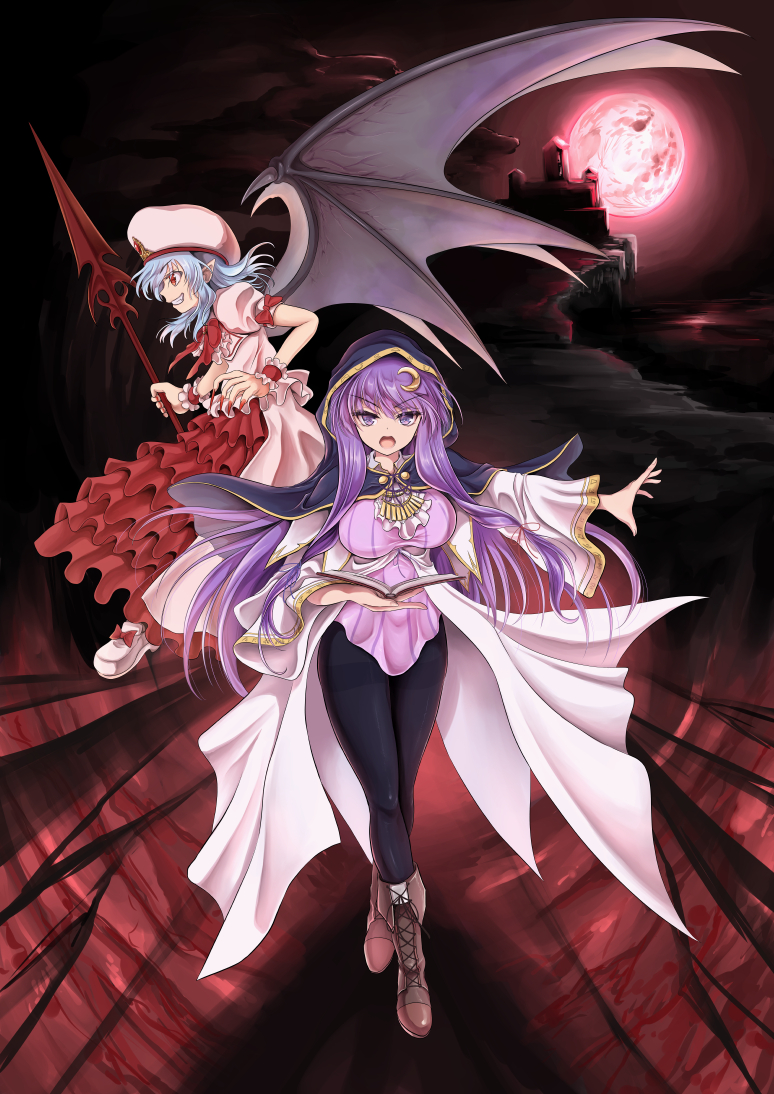 remilia scarlet and patchouli knowledge (touhou) drawn by namiki_(remiter00)