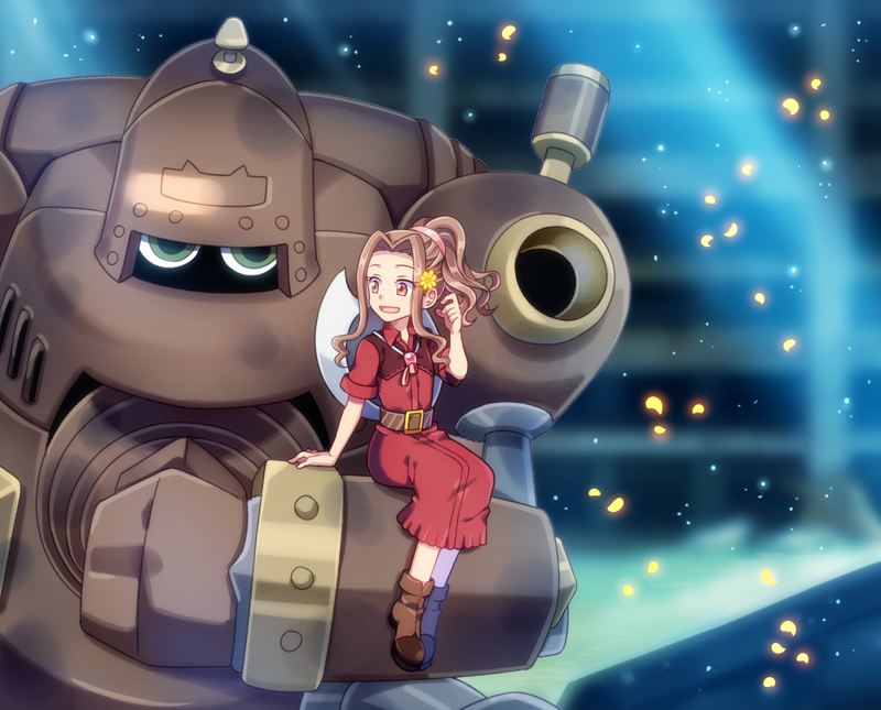 tachikawa mimi and guardromon (digimon and 1 more) drawn by momofukki