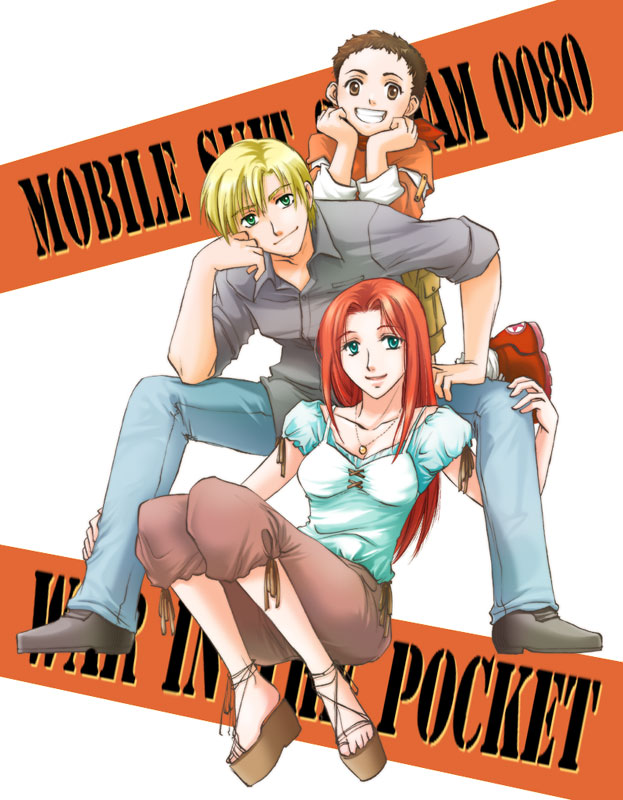 christina mackenzie, bernard wiseman, and alfred izuruha (gundam and 1 more) drawn by unoen_(rain-azel)