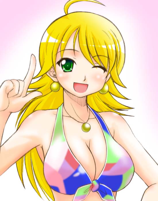 hoshii miki (idolmaster and 1 more) drawn by rikumoto_yoshiyuki