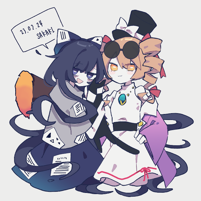 yorigami shion and yorigami jo'on (touhou) drawn by cosmicmind
