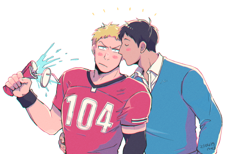 reiner braun and bertolt hoover (shingeki no kyojin and 1 more) drawn by midooka_(o_k_k)
