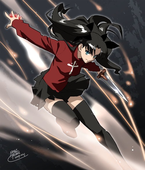 tohsaka rin (fate and 1 more) drawn by muroi_maki