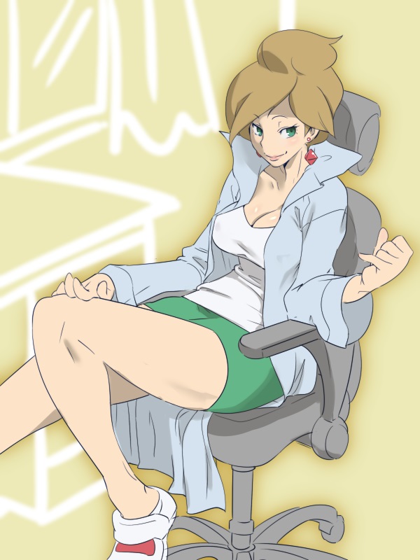 professor juniper (pokemon and 1 more) drawn by zaitsu