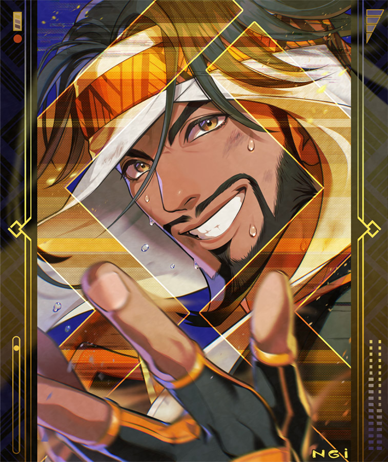rashid (street fighter and 1 more) drawn by ngi_kta
