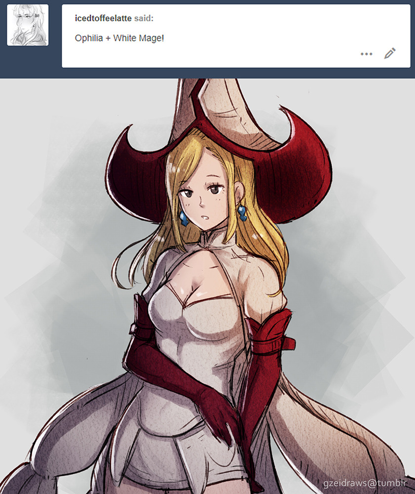 ophilia clement (octopath traveler and 2 more) drawn by gzei