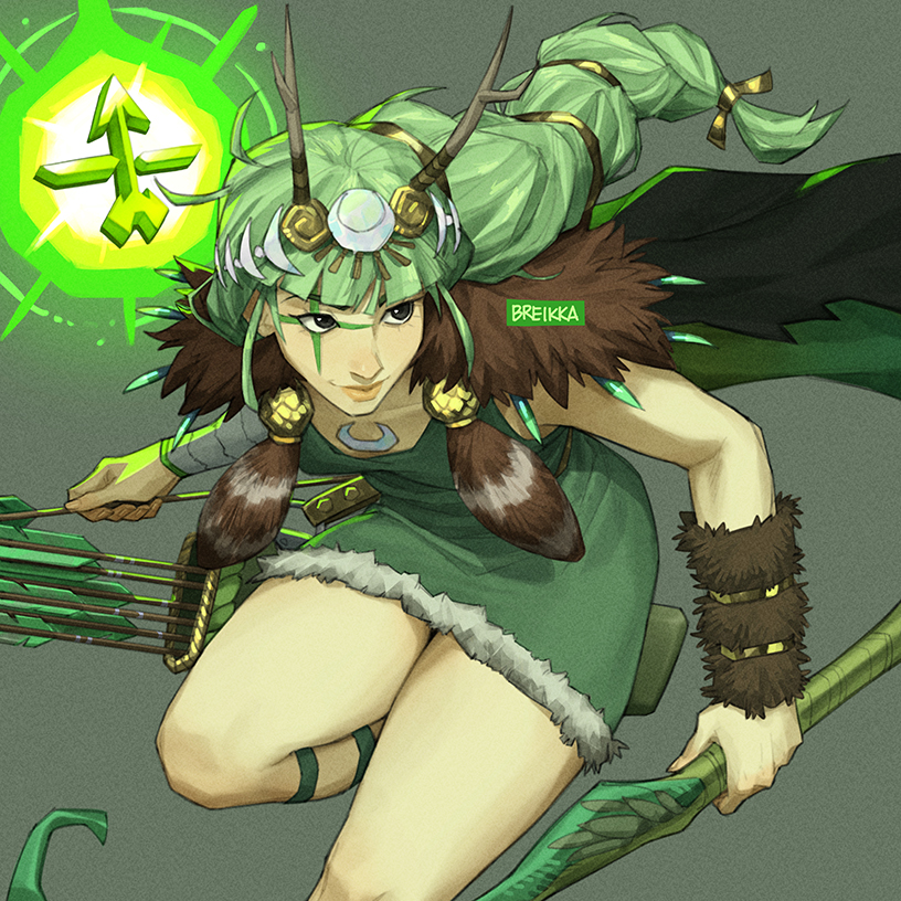 artemis (hades and 1 more) drawn by breikka