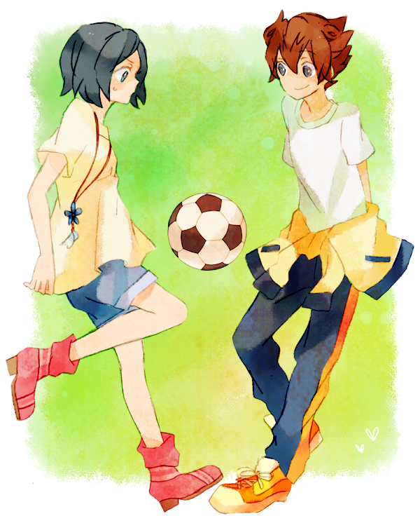 matsukaze tenma and sorano aoi (inazuma eleven and 1 more) drawn by zubora106