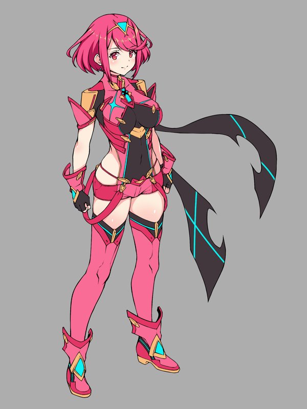 pyra (xenoblade chronicles and 1 more) drawn by f_1chan