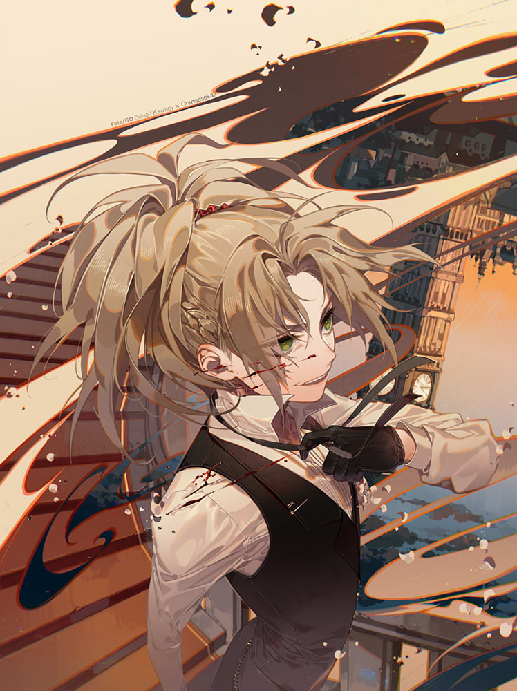 mordred (fate and 1 more) drawn by kawacy