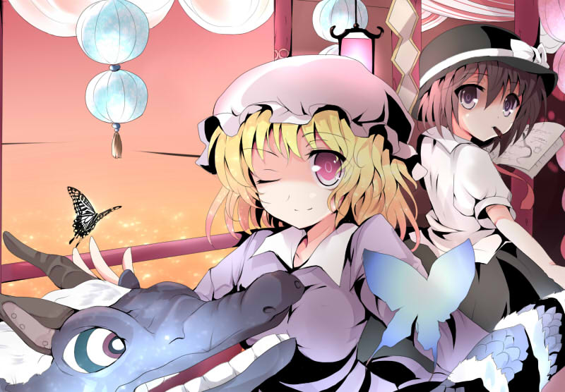 usami renko and maribel hearn (touhou) drawn by madara_hio