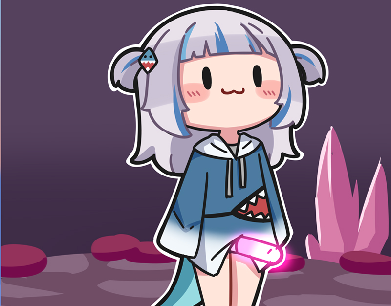 gawr gura (hololive and 1 more) drawn by rutorifuki