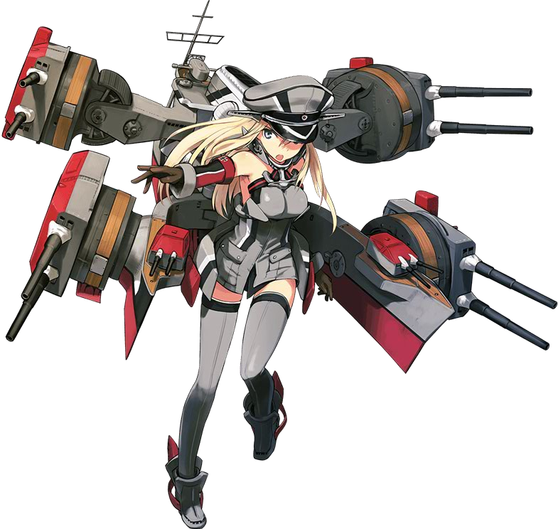 bismarck and bismarck kai (kantai collection) drawn by shimada_fumikane