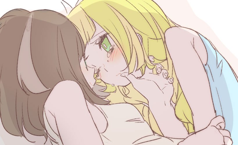 lillie and selene (pokemon and 1 more) drawn by chorimokki