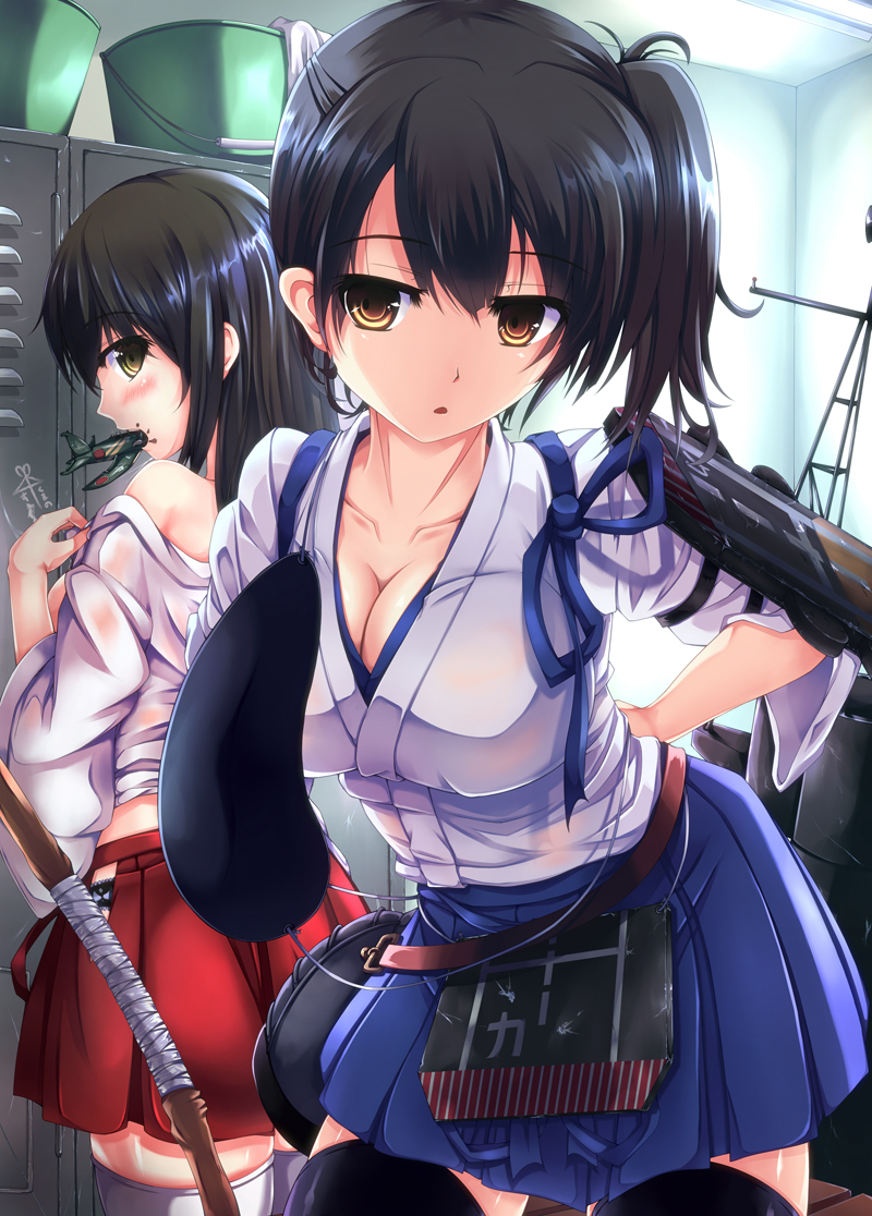 kaga and akagi (kantai collection) drawn by tenchou_no_matsumoto