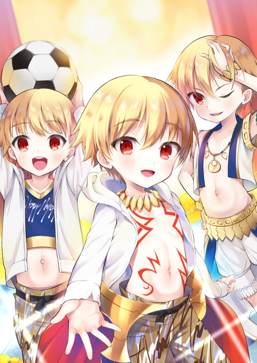 gilgamesh and child gilgamesh (fate and 3 more) drawn by amu_enya