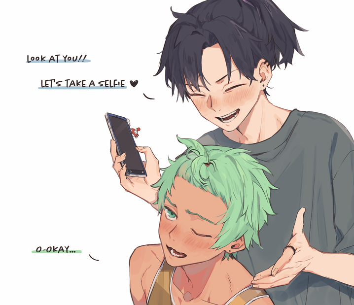 cove holden and main character (our life: beginnings and always) drawn by ryuuieu