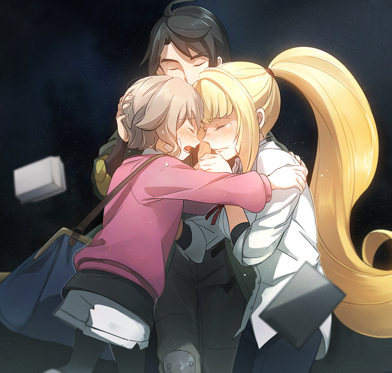 kudelia aina bernstein, mikazuki augus, and atra mixta (gundam and 1 more) drawn by aki_(neyuki41028)