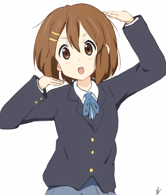 hirasawa yui (k-on!) drawn by ma-2_(konkon_kitakitsune)