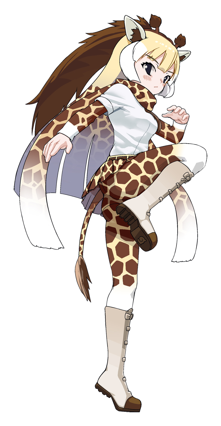 reticulated giraffe (kemono friends) drawn by moriko_(moliko)