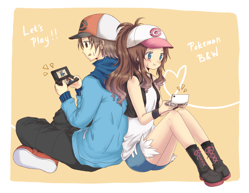 hilda, hilbert, and oshawott (pokemon and 1 more)