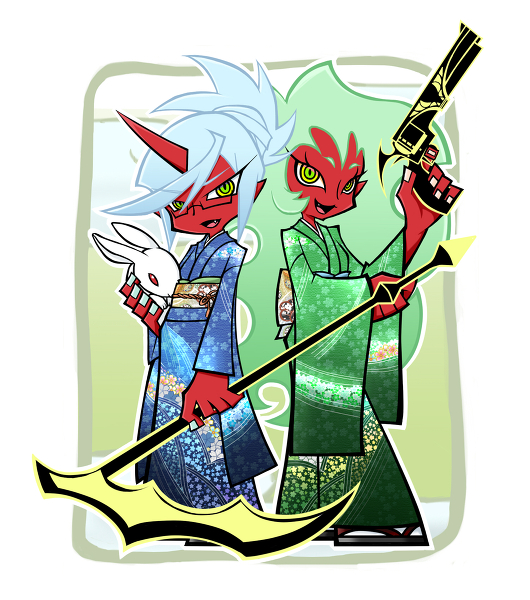 kneesocks and scanty (panty & stocking with garterbelt) drawn by rate_rapiku