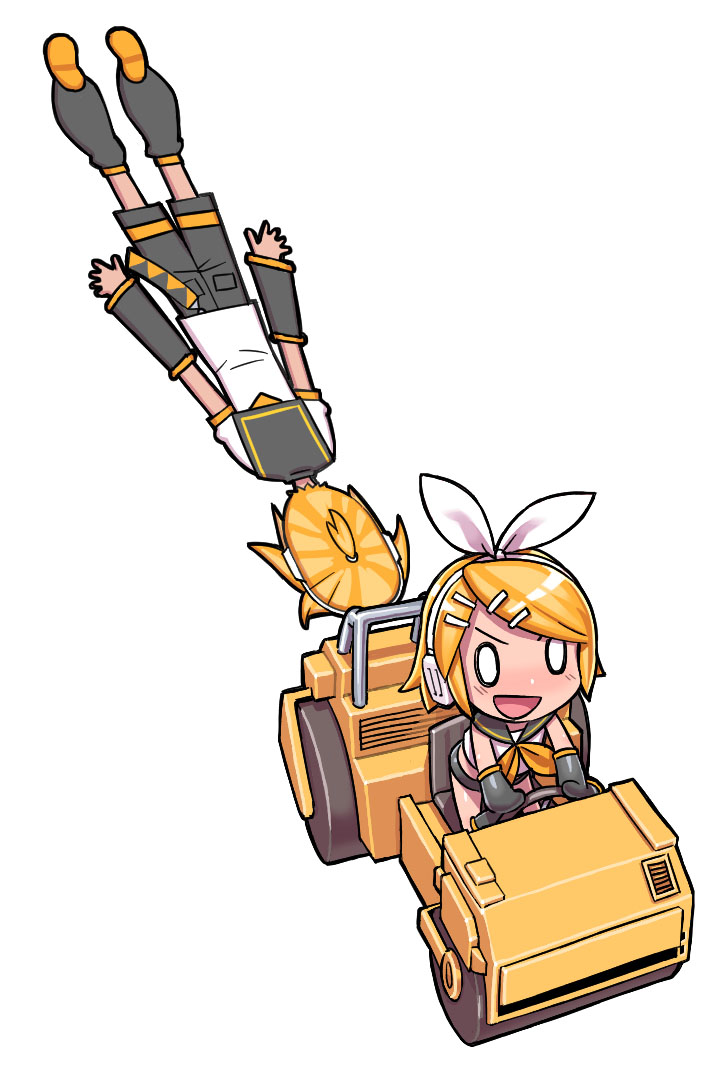 kagamine rin and kagamine len (vocaloid) drawn by x6suke