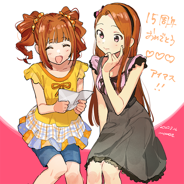 minase iori and takatsuki yayoi (idolmaster) drawn by momose_(oqo)