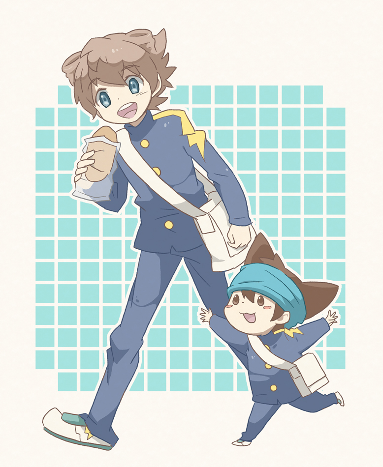matsukaze tenma and nishizono shinsuke (inazuma eleven and 1 more) drawn by hinikusyoku