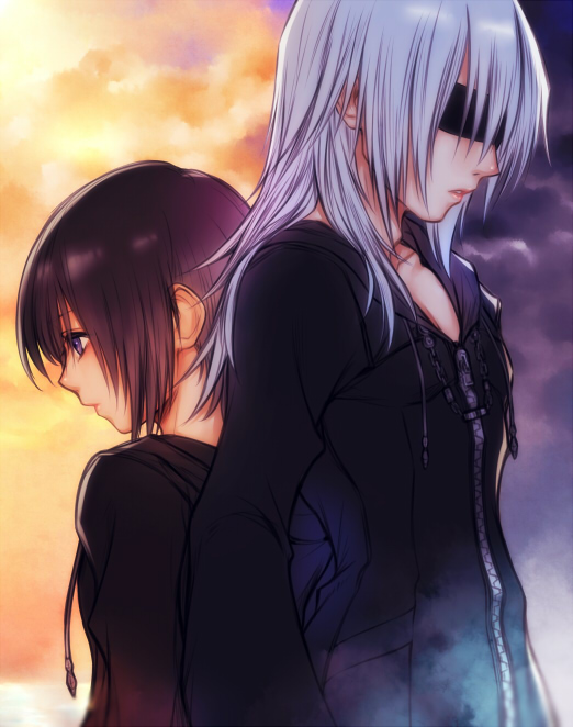 riku and xion (kingdom hearts and 1 more) drawn by mim_(mimya0600)