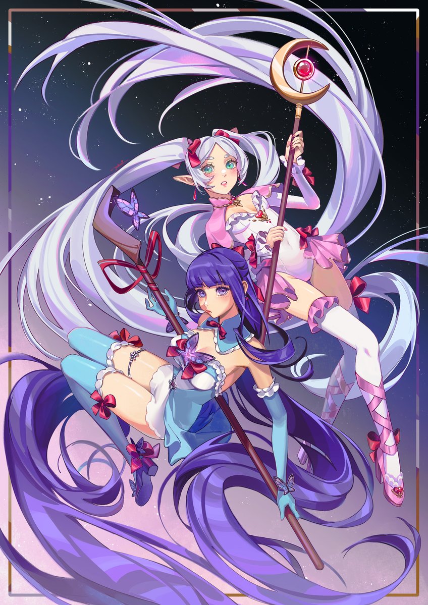 frieren and fern (sousou no frieren) drawn by yubuki_i