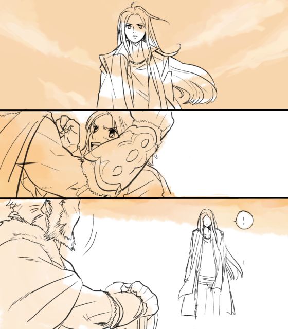 iskandar, waver velvet, and lord el-melloi ii (fate and 1 more) drawn by touyamanma