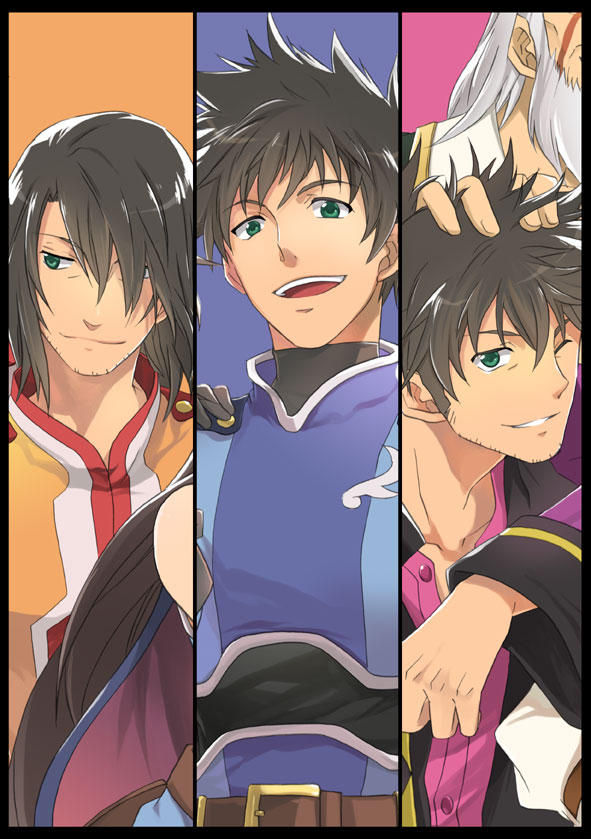 raven, schwann oltorain, damuron atomaisu, and don whitehorse (tales of and 1 more) drawn by ayumiso