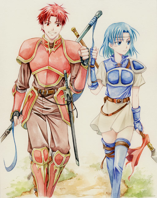 thea and alen (fire emblem and 1 more) drawn by agahari